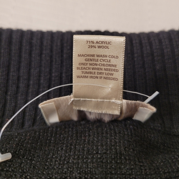 Loft Outlet Wool Blend Striped Cozy Mini Skirt sz L Petite - Picture 3 of 7